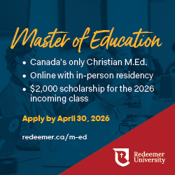 Advertisement for Redeemer University